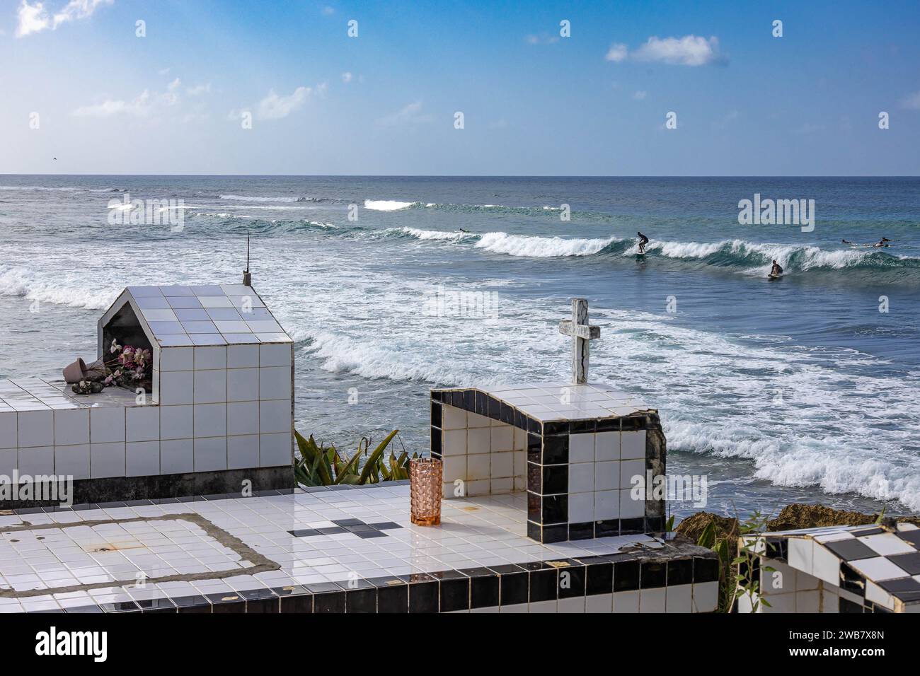 GUADALUPA (971), CARAIBI, GRANDE-TERRE, POINTE DE LA PETITE TORTUE, ANSE BERTRAND Foto Stock