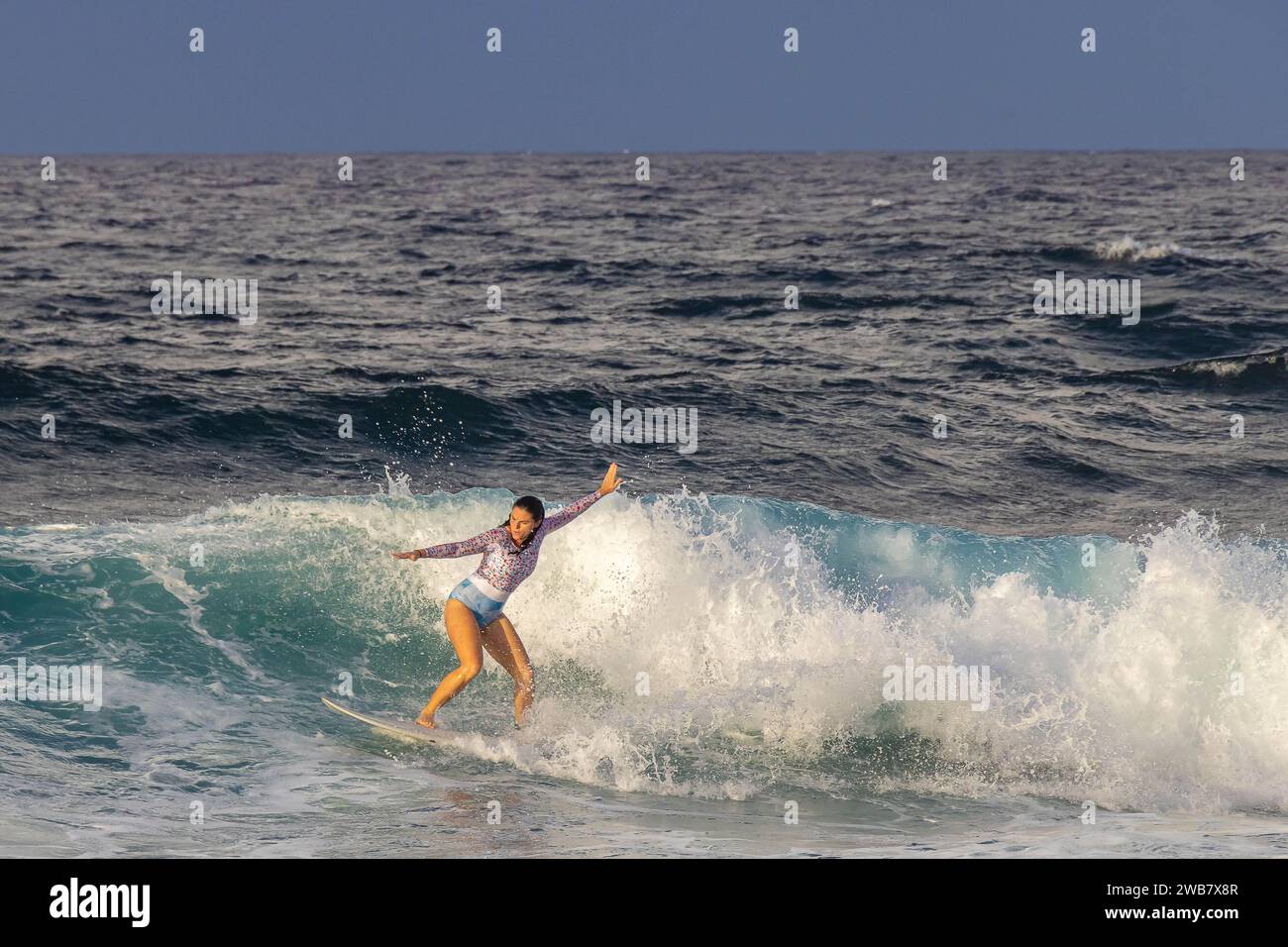 GUADALUPA (971), CARAIBI, GRANDE-TERRE, SURF Foto Stock