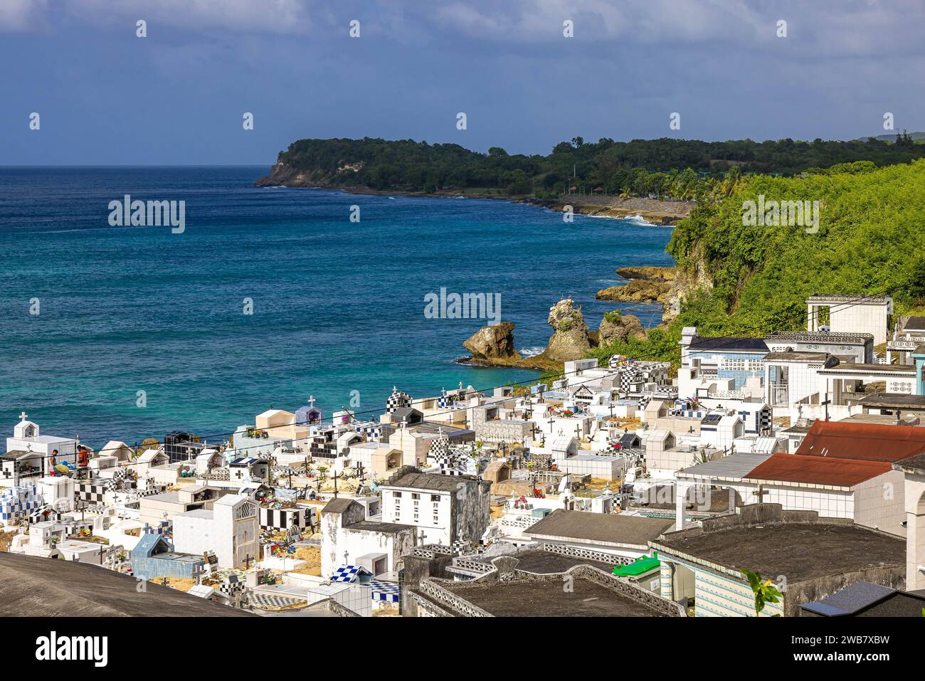 GUADALUPA (971), CARAIBI, GRANDE-TERRE, POINTE DE LA PETITE TORTUE, ANSE BERTRAND Foto Stock