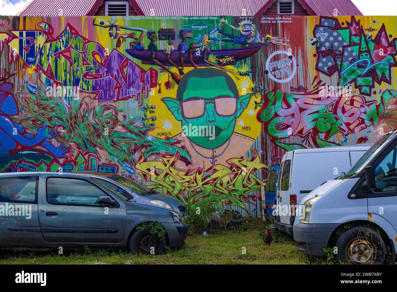 GUADALUPA (971), CARAIBI, GRANDE-TERRE, LE MOULE Foto Stock
