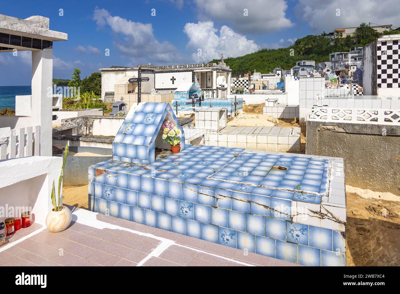 GUADALUPA (971), CARAIBI, GRANDE-TERRE, POINTE DE LA PETITE TORTUE, ANSE BERTRAND Foto Stock