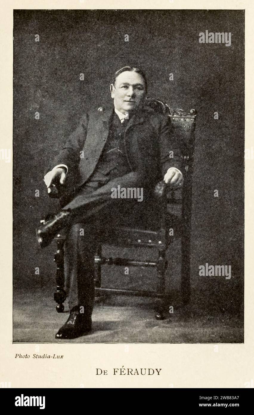 Maurice de Féraudy (Joinville-le-Pont, 3 dicembre 1859 – Parigi, 12 maggio 1932) è stato un compositore, regista teatrale e attore francese. Era il padre dell'attore Jacques de Féraudy. Dal libro Autour de la Comédie-Francaise : trente ans de Théâtre : 5e série Comédie-Francaise 30 anni di teatro pubblicato nel 1913 da Bernheim, Adrien Jacques, Foto Stock