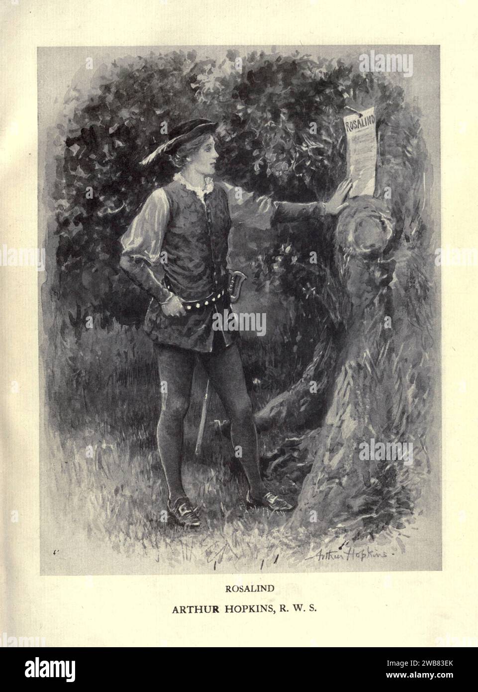 Rosalind, AS You Like IT di ARTHUR HOPKINS da Un tributo al genio di William Shakespeare; essere il programma di una rappresentazione al Drury Lane Theatre il 2 maggio 1916, il tercentenario della sua morte; umilmente offerto dai giocatori e dai loro colleghi nelle arti affini della musica e della pittura MACMILLAN AND CO., LIMITED ST. MARTIN'S STREET, LONDRA 1916 Foto Stock