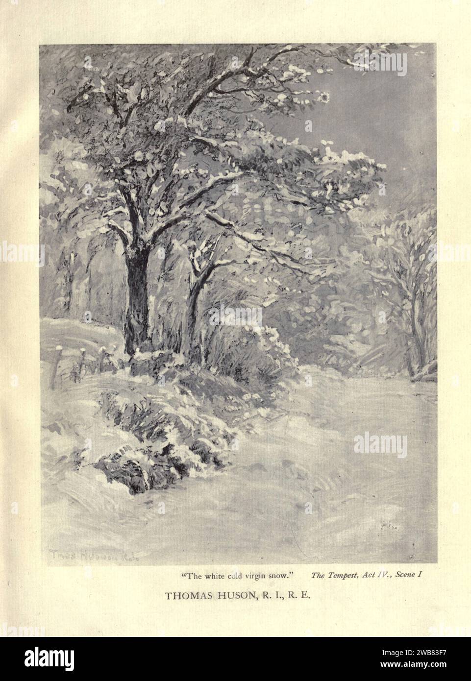La neve bianca fredda vergine. La tempesta, atto iv. SC. i. di THOMAS HUSON da Un tributo al genio di William Shakespeare; essere il programma di una rappresentazione al Drury Lane Theatre il 2 maggio 1916, il tercentenario della sua morte; umilmente offerto dai giocatori e dai loro colleghi nelle arti affini della musica e della pittura MACMILLAN AND CO., LIMITED ST. MARTIN'S STREET, LONDRA 1916 Foto Stock