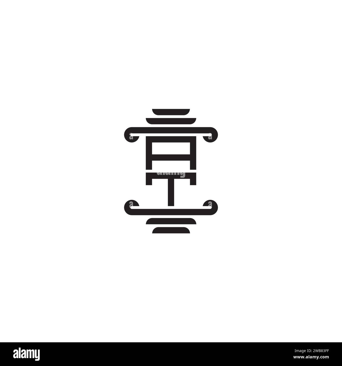 AT Pillar Concept con un design professionale di alta qualità in grado di stampare bene su qualsiasi supporto di stampa Illustrazione Vettoriale