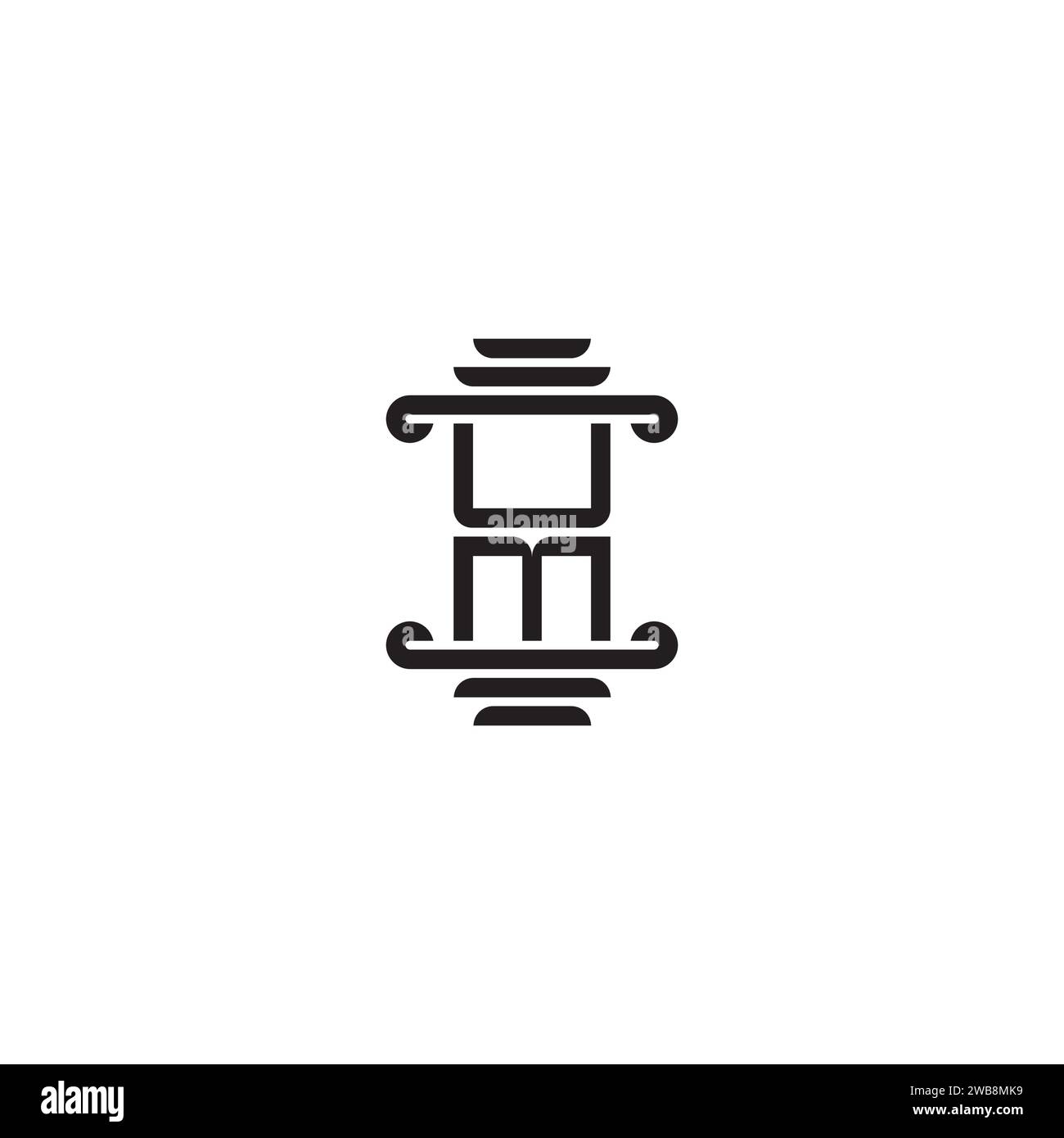 Il concetto UM Pillar in un design professionale di alta qualità che consente di stampare bene su qualsiasi supporto di stampa Illustrazione Vettoriale