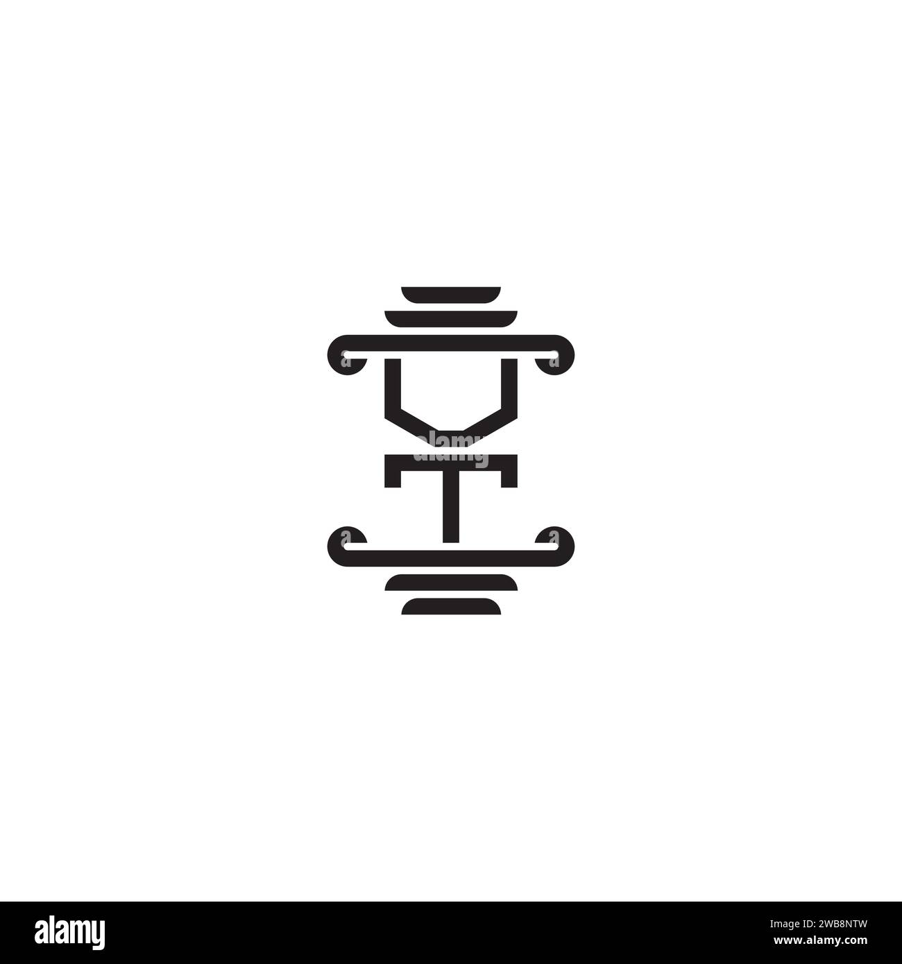 Concetto di colonna VT con design professionale di alta qualità che consente di stampare bene su qualsiasi supporto di stampa Illustrazione Vettoriale