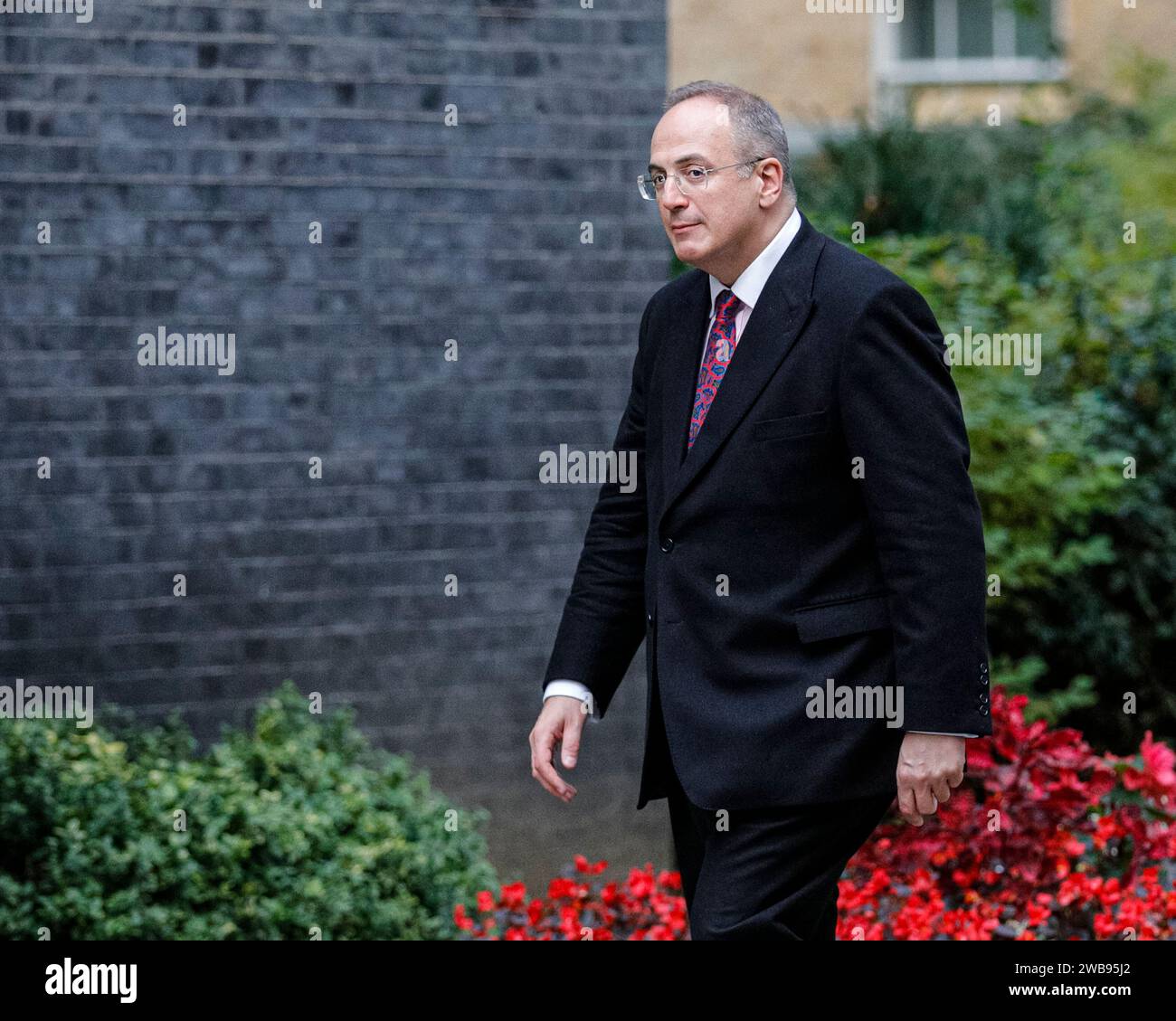 Sir Michael Ellis, KBE KC, politico del partito conservatore britannico, ex procuratore generale, deputato Northampton North, a Downing Street, Londra, REGNO UNITO Foto Stock