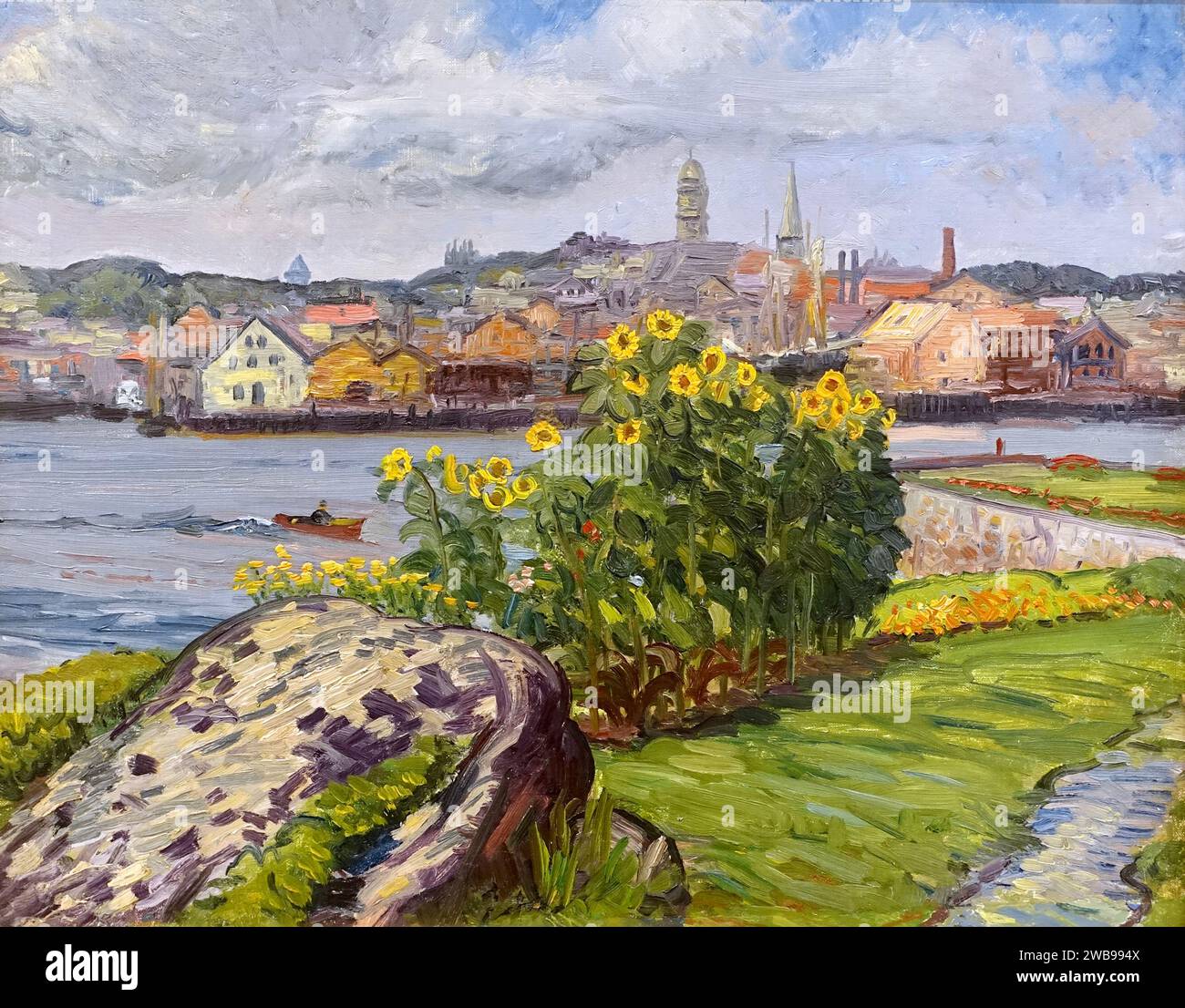 John Sloan - Girasoli, Rocky Neck, - c1914 Foto Stock