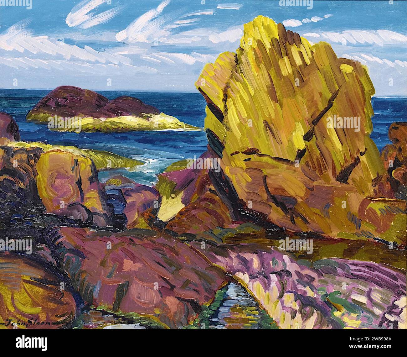 John Sloan - Yellow Rock, Gloucester - 1914 Foto Stock