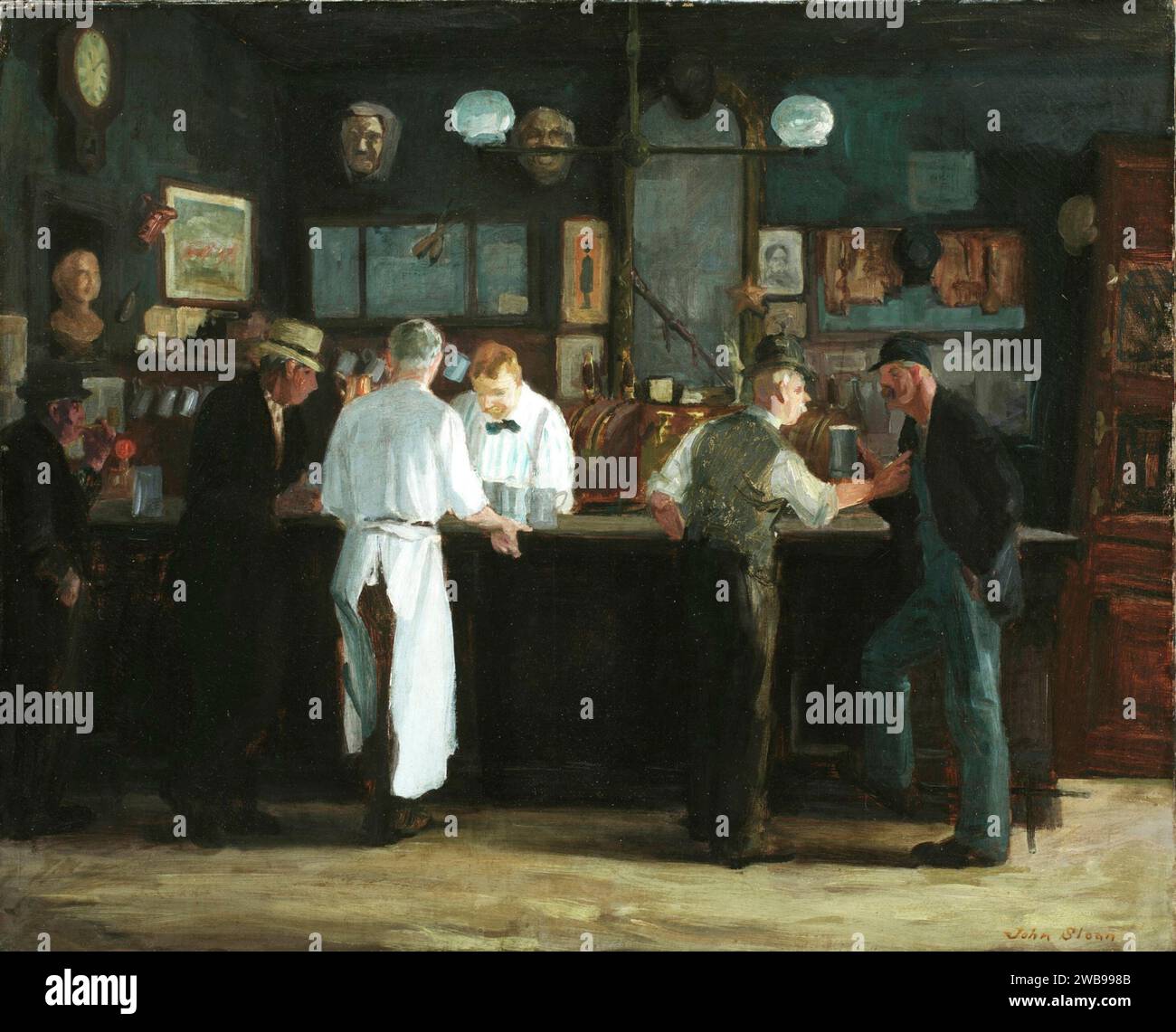 John Sloan - McSorley's Bar - 1912 Foto Stock
