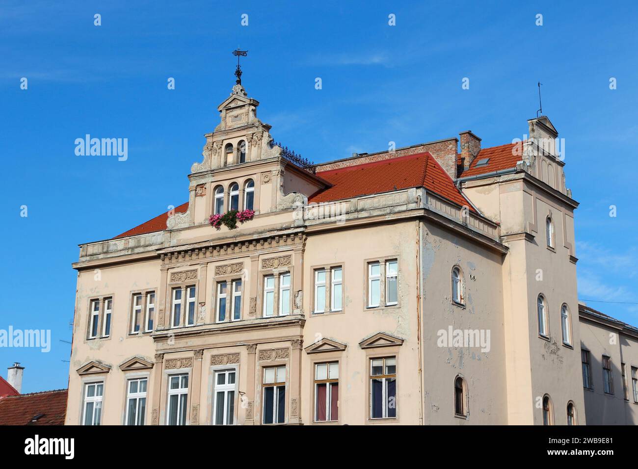 Architettura della città di Sopron, Ungheria. Città ungherese. Foto Stock