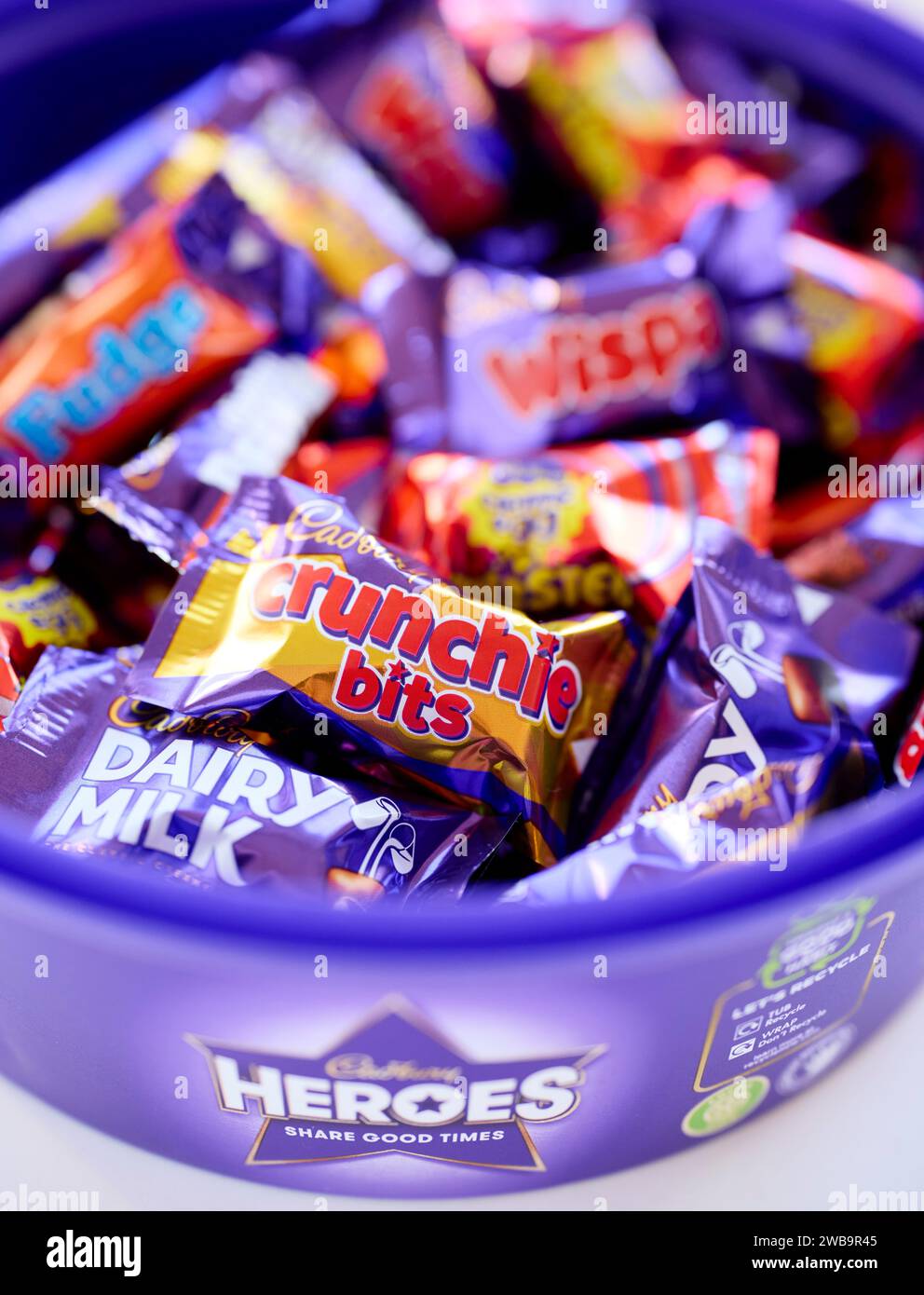 Scatola di dolci Cadbury Heroes Foto Stock