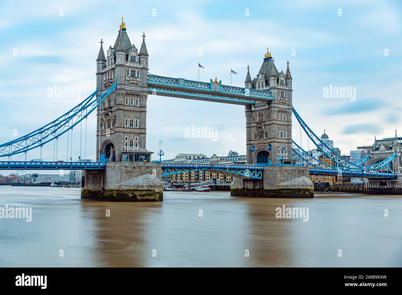 Tower Bridge, Londra - lunga esposizione Foto Stock
