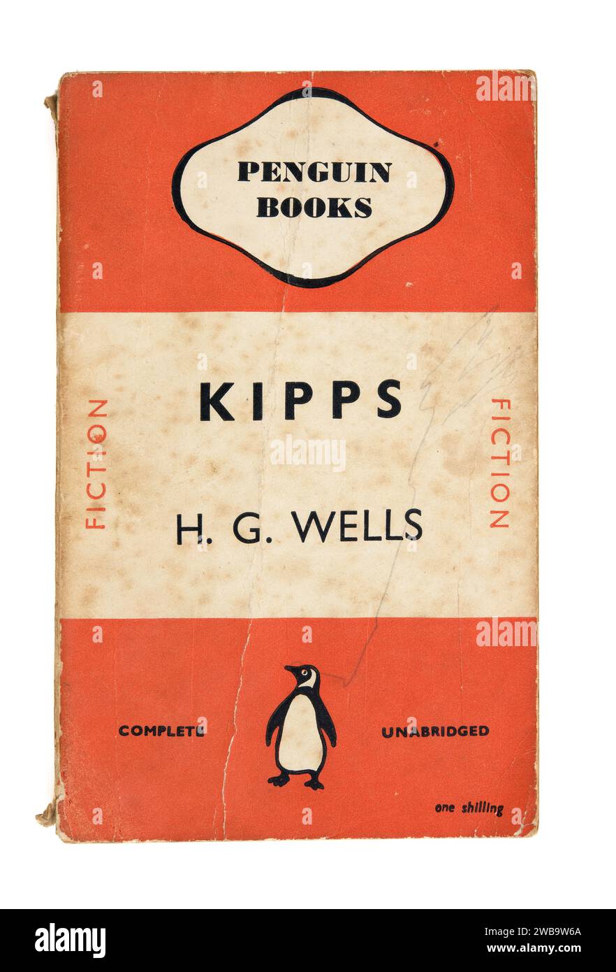 Copertina della vecchia edizione cartacea dei Pinguini di Kipps di HG Wells Foto Stock