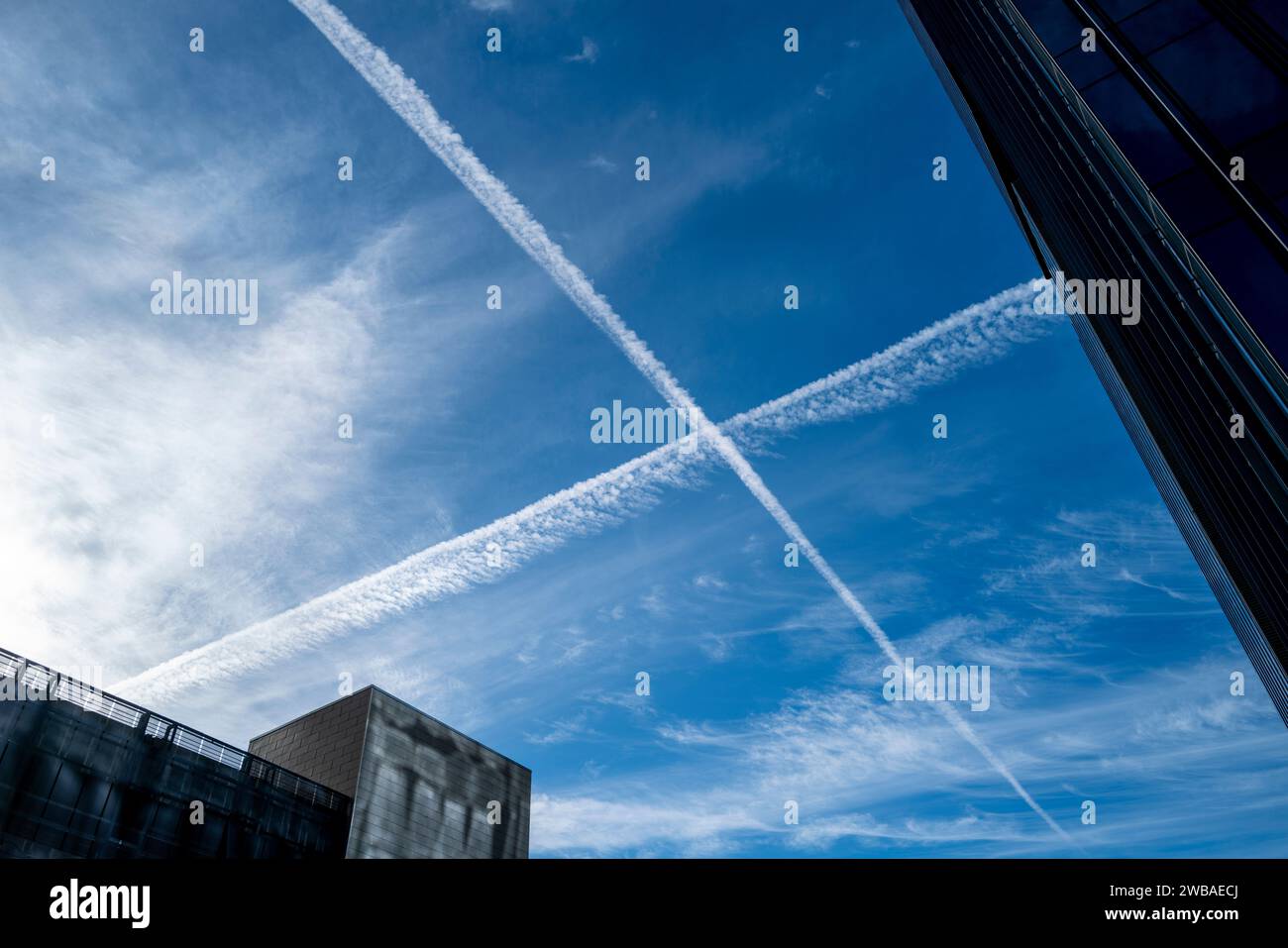 Attraversare i contrafforti sopra Austin, Texas Foto Stock