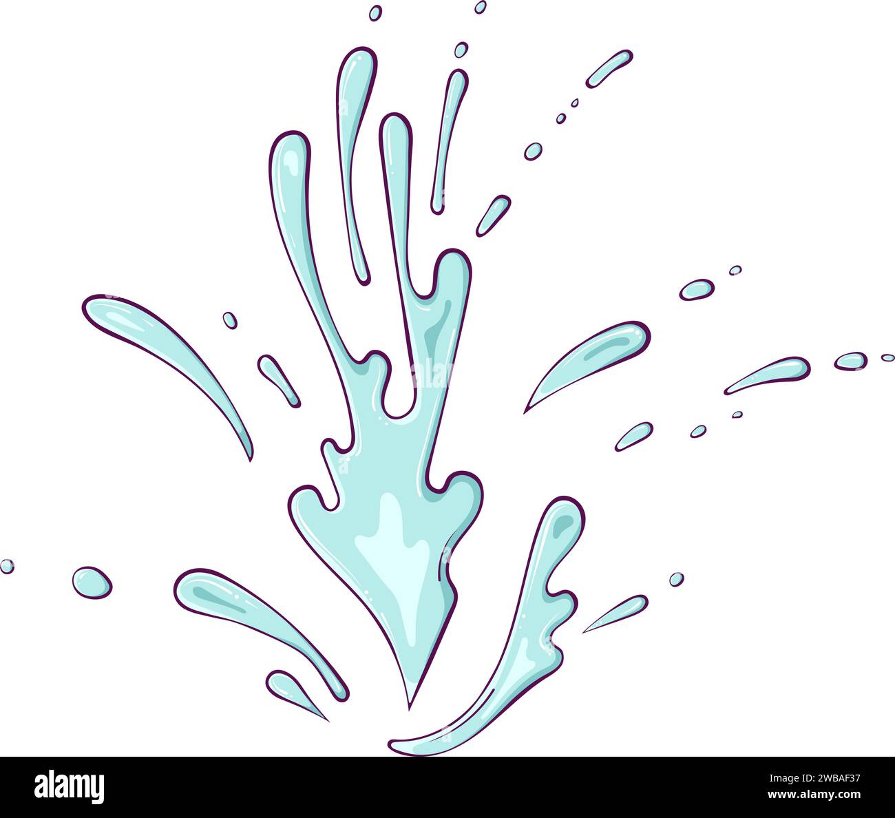 Colore schizzi di liquidi Illustrazione Vettoriale