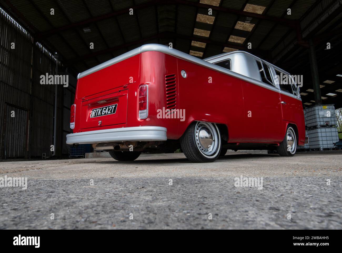 Veicolo pick-up VW tipo 2 Bay con cabina doppia Foto Stock