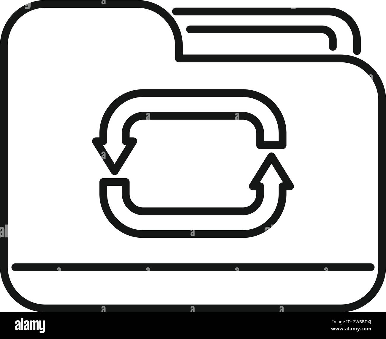 Cerca l'icona della cartella filtro delinea vettore. Esaminare allegare. Cyber virtuale Illustrazione Vettoriale