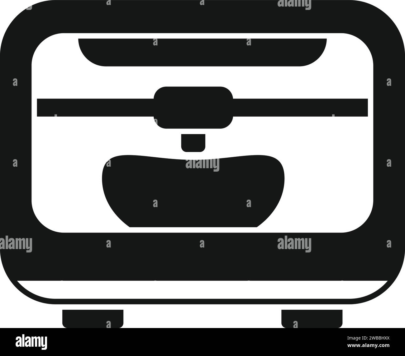 Icona organo di stampa struttura vettore semplice. Medicina futura. dna cellulare Illustrazione Vettoriale