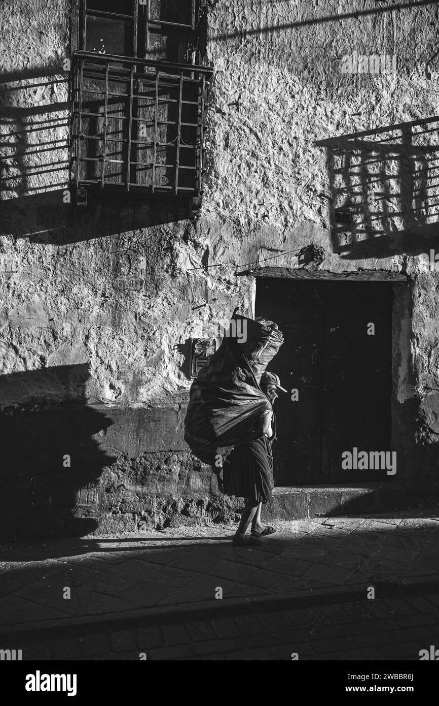 Cusco, Perù, centro storico della città, scenario della facciata della casa, 2023 Foto Stock