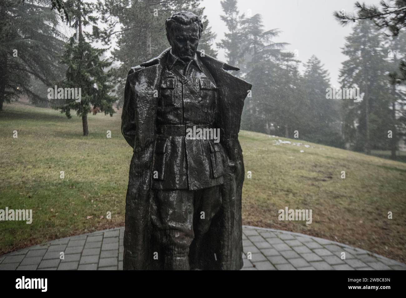 Josip Broz Tito scultura. Museo della Jugoslavia. Belgrado, Serbia Foto Stock