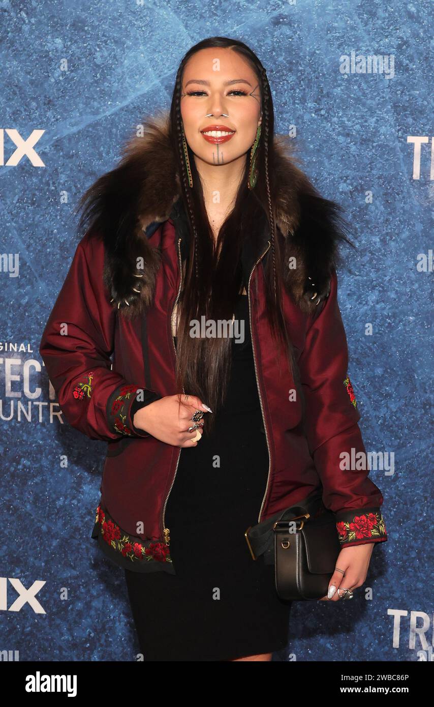 Los Angeles, CA. 9 gennaio 2024. Quannah Rose alla premiere di HBO Original True Detective: Night Country al Paramount Theater di Los Angeles, California, il 9 gennaio 2024. Crediti: Faye Sadou/Media Punch/Alamy Live News Foto Stock