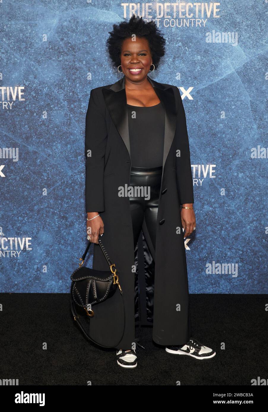 Los Angeles, CA. 9 gennaio 2024. Leslie Jones alla premiere di HBO Original True Detective: Night Country al Paramount Theater di Los Angeles, California, il 9 gennaio 2024. Crediti: Faye Sadou/Media Punch/Alamy Live News Foto Stock