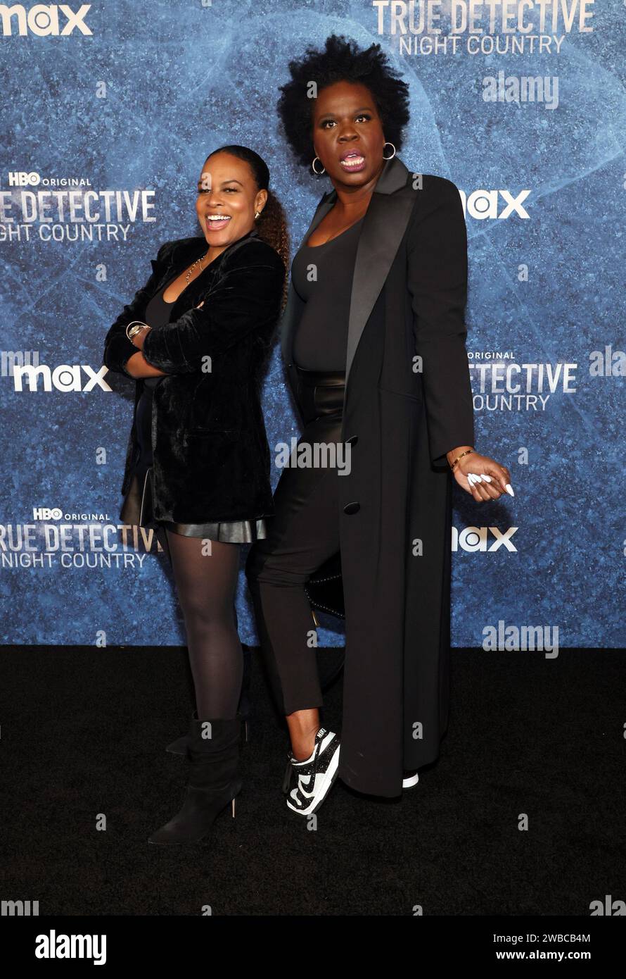 Los Angeles, CA. 9 gennaio 2024. Leslie Jones alla premiere di HBO Original True Detective: Night Country al Paramount Theater di Los Angeles, California, il 9 gennaio 2024. Crediti: Faye Sadou/Media Punch/Alamy Live News Foto Stock