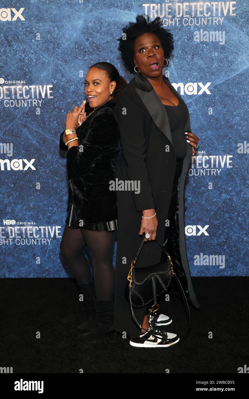 Los Angeles, CA. 9 gennaio 2024. Leslie Jones alla premiere di HBO Original True Detective: Night Country al Paramount Theater di Los Angeles, California, il 9 gennaio 2024. Crediti: Faye Sadou/Media Punch/Alamy Live News Foto Stock