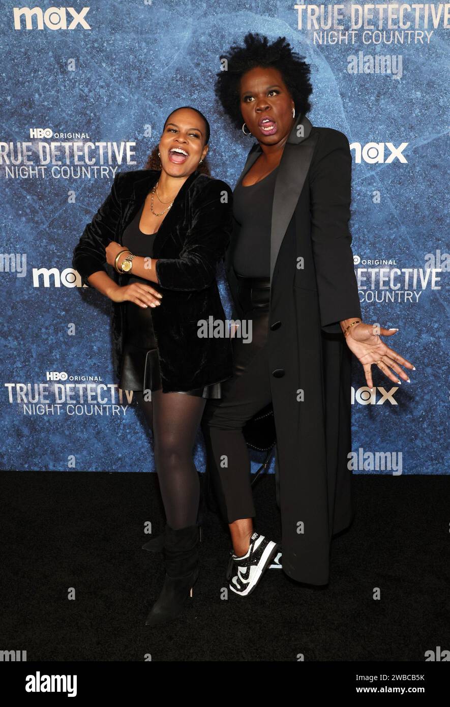 Los Angeles, CA. 9 gennaio 2024. Leslie Jones alla premiere di HBO Original True Detective: Night Country al Paramount Theater di Los Angeles, California, il 9 gennaio 2024. Crediti: Faye Sadou/Media Punch/Alamy Live News Foto Stock