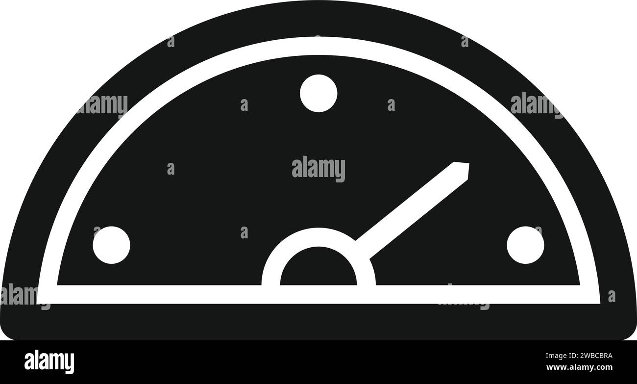 Icona del tachimetro sul cruscotto Vector semplice. Scala gara alta. Gadget pannello Illustrazione Vettoriale
