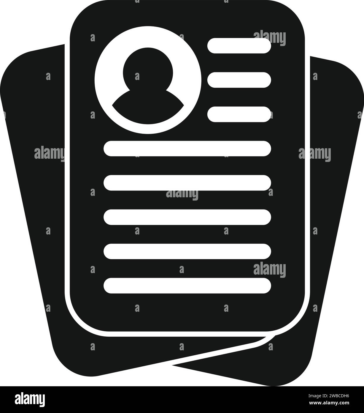 Icona dei job paper online Simple Vector (vettore semplice). Ricerca ora cv. Carriera candidata Illustrazione Vettoriale