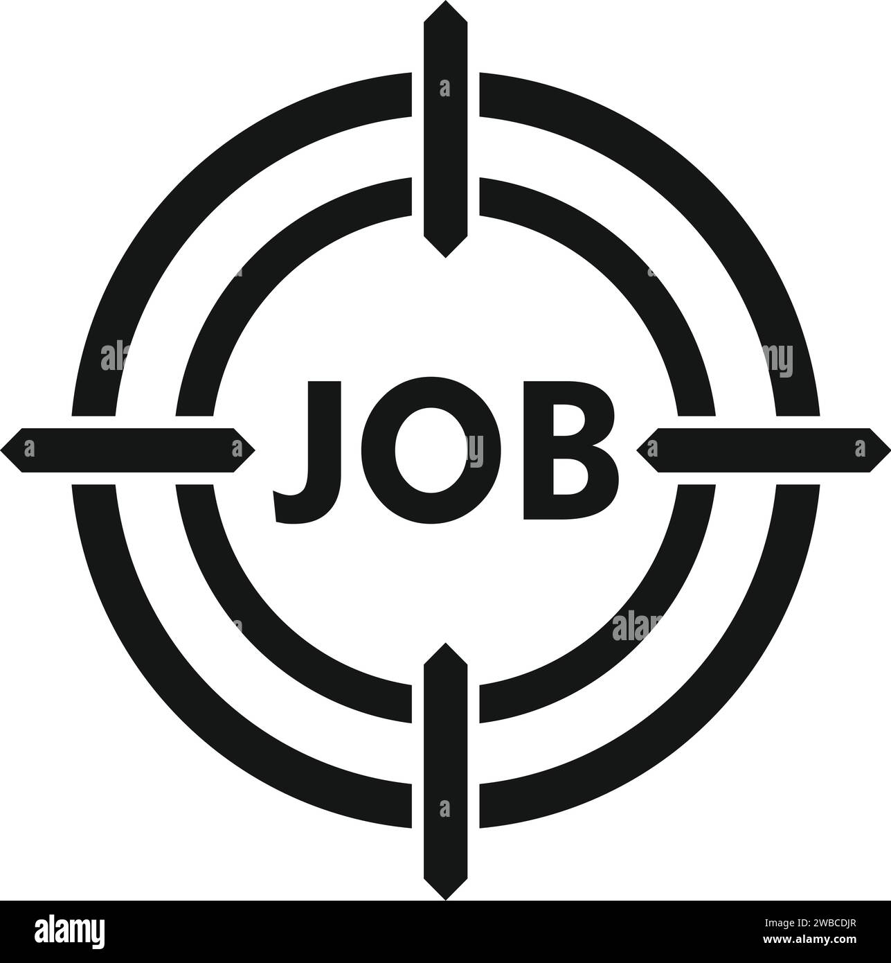 Icona di destinazione del lavoro online vettore semplice. Un bicchiere di carriera. Informazioni sulla scoperta nuove Illustrazione Vettoriale