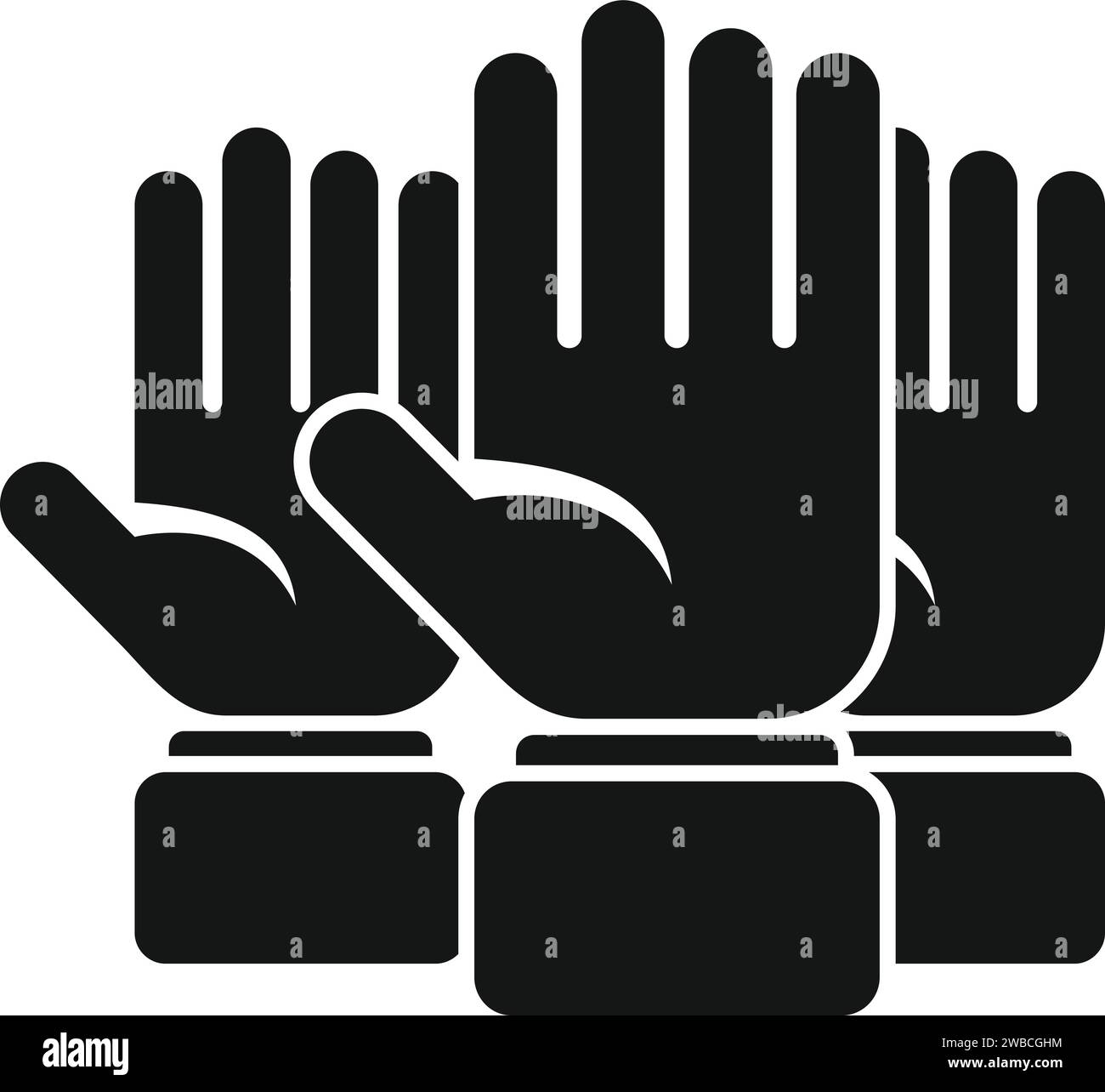 Icona Vector semplice per la scelta di voto. Discussione relazione di discussione. Proteggere le decisioni Illustrazione Vettoriale