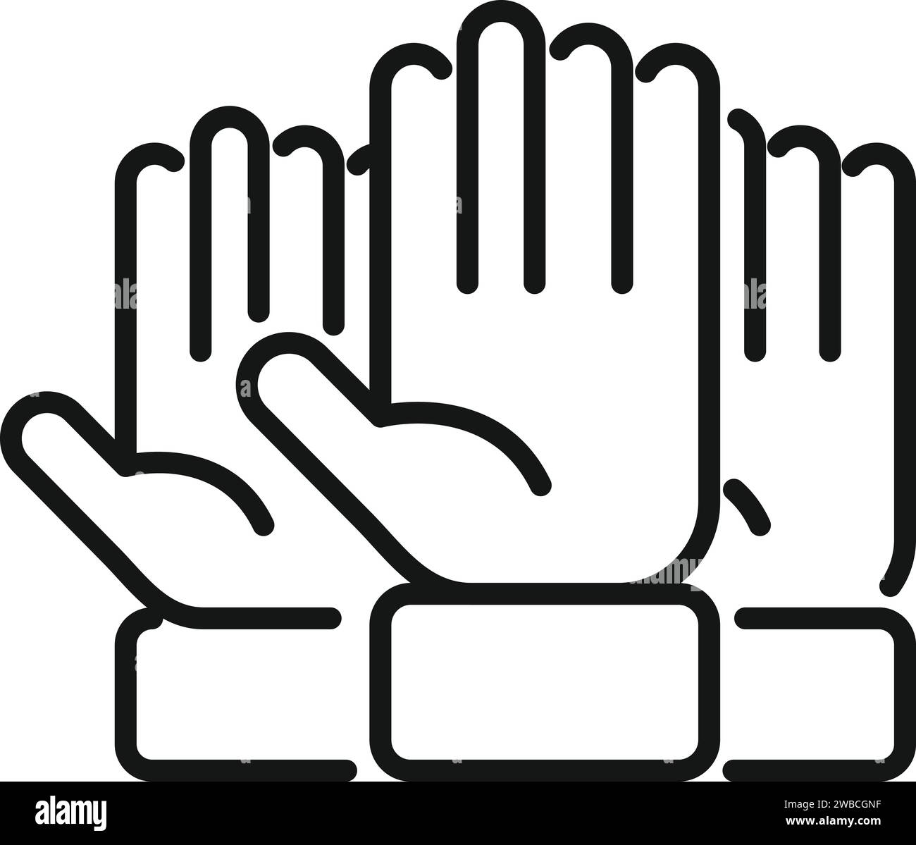 Icona di scelta di voting per delineare il vettore. Discussione relazione di discussione. Proteggere le decisioni Illustrazione Vettoriale