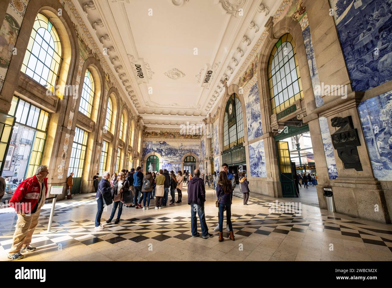 Estación de ferrocarril São Bento, Porto, Portogallo Foto Stock