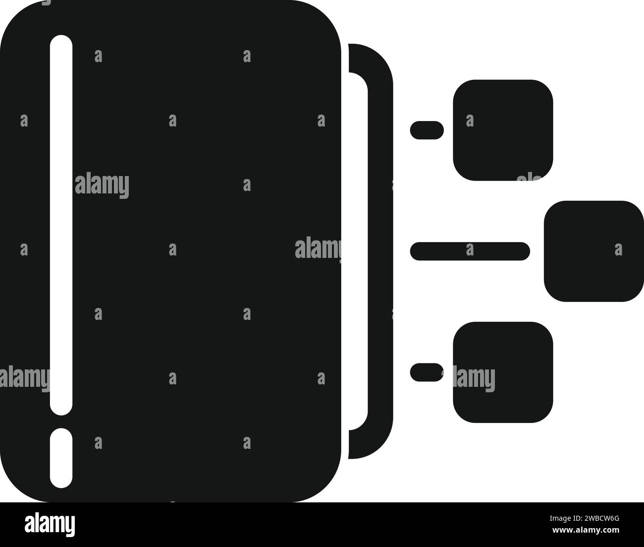Icona di ricerca filtro cartella vettore semplice. Download da casa. Digitale elettronico Illustrazione Vettoriale