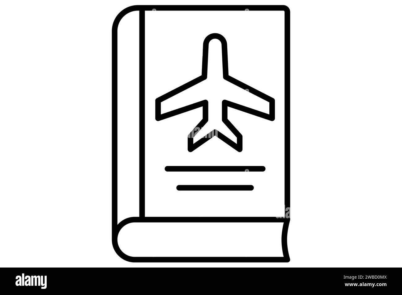 icona guida turistica. icona relativa alle informazioni per i viaggiatori. stile icona linea. illustrazione dell'elemento Illustrazione Vettoriale