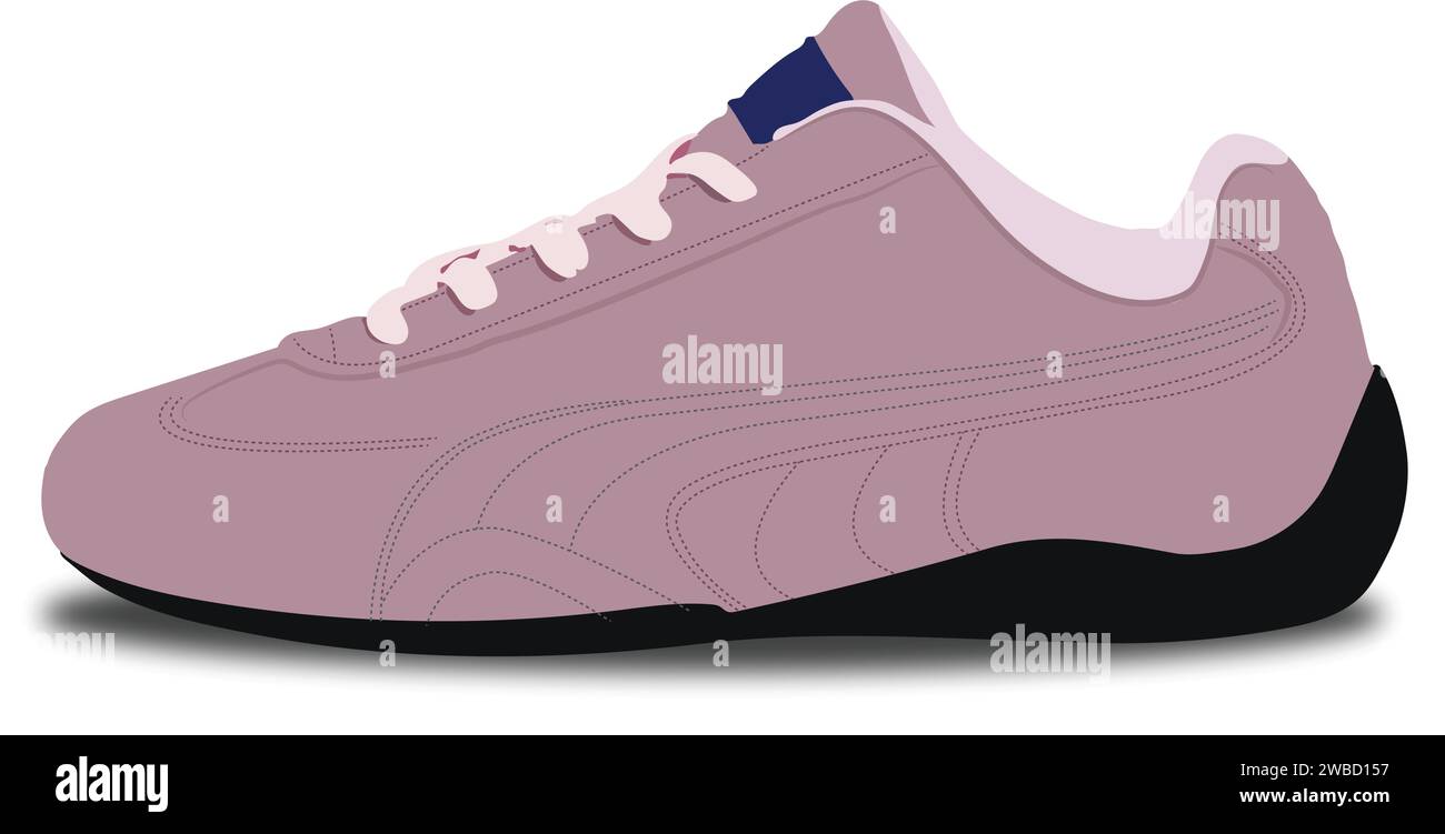 Illustrazione vettoriale delle scarpe da running sportive unisex di tendenza. Illustrazione Vettoriale