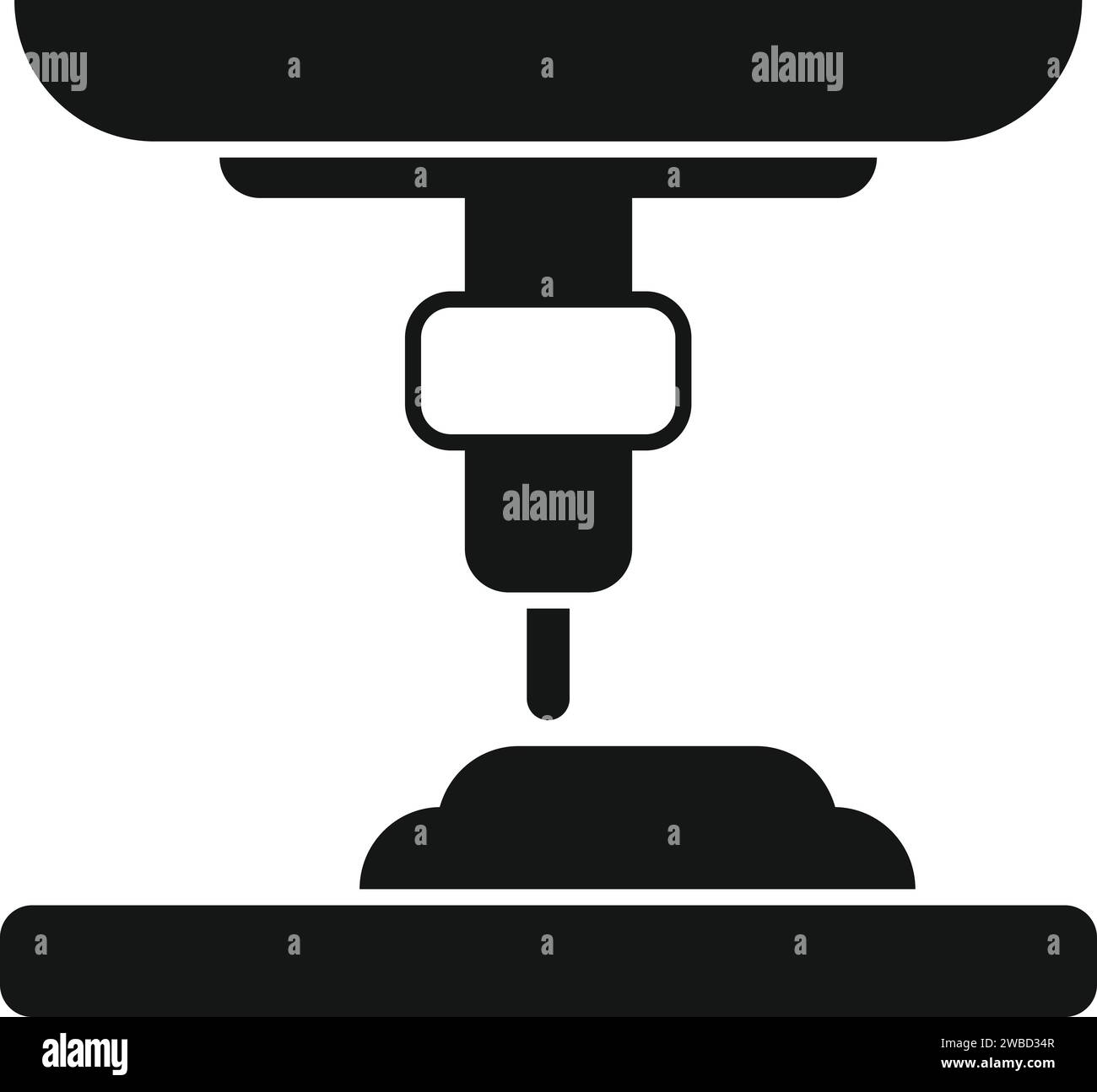 Icona di stampa dell'anatomia sanitaria vettore semplice. Futuro biomedico. Scienza sanitaria Illustrazione Vettoriale