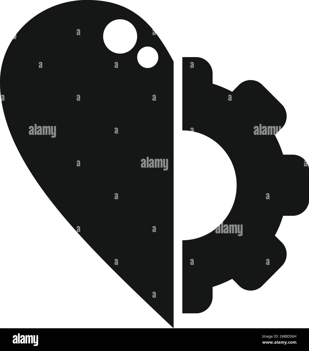 Nuova icona di stampa Heart Gear Simple Vector. Organo scientifico. Bioprinting medico Illustrazione Vettoriale