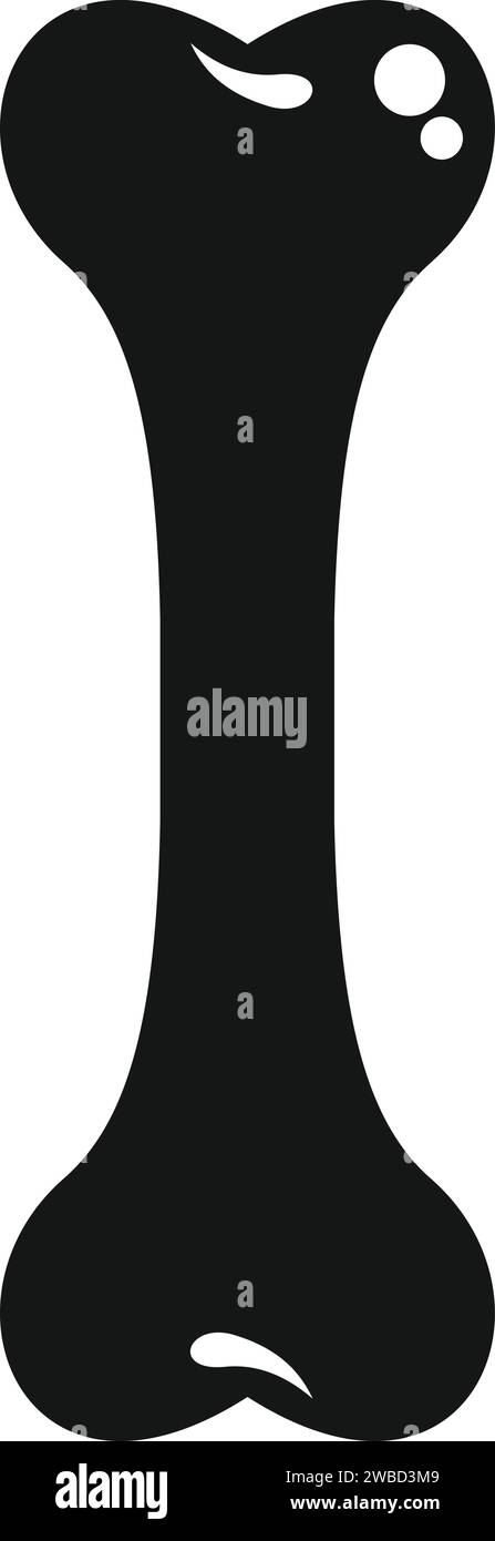 Icona di stampa ossea umana vettore semplice. Assistenza medica. Ospedale scientifico Illustrazione Vettoriale