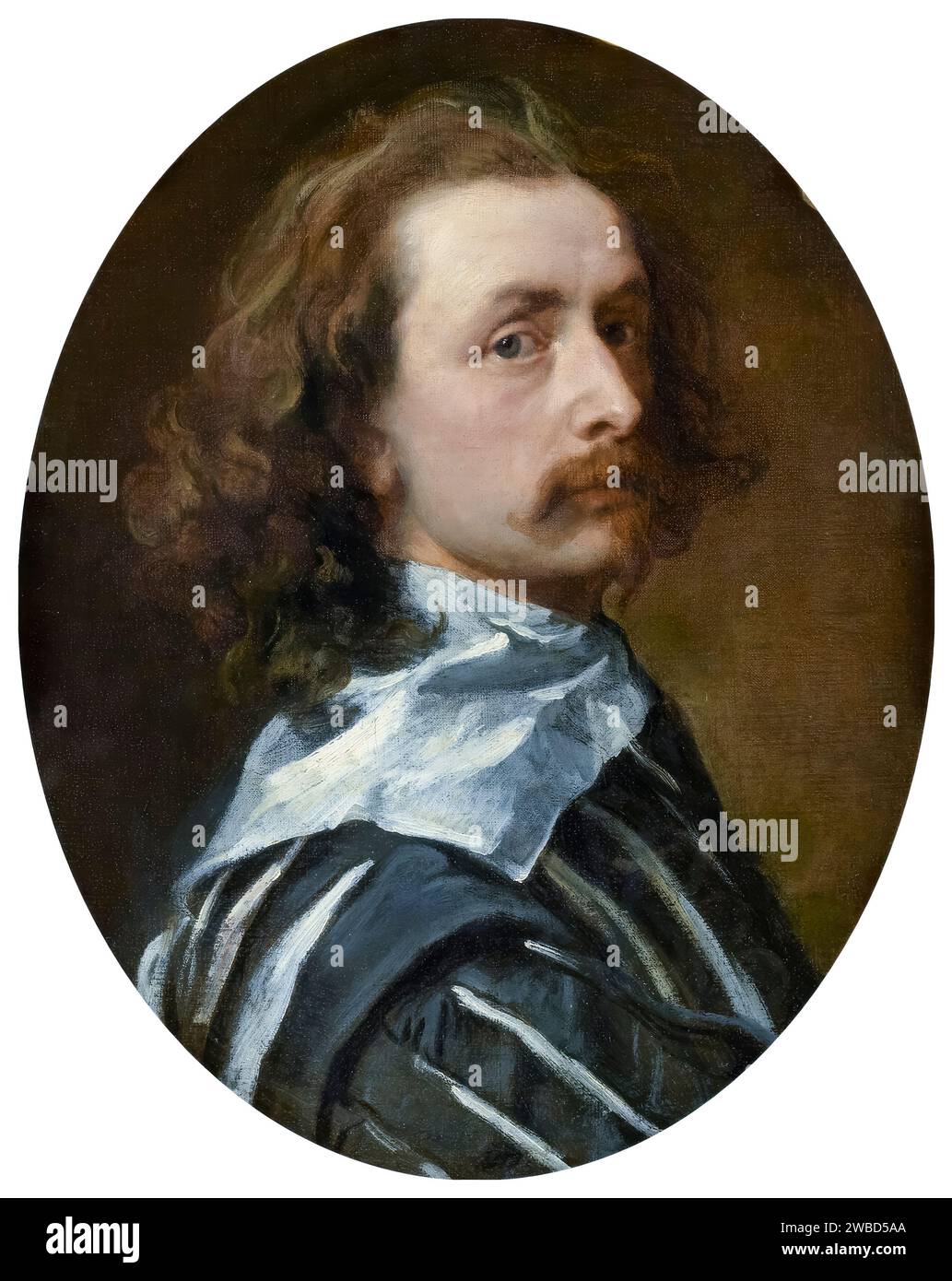 Sir Anthony van Dyck (1599-1641), autoritratto dipinto ad olio su tela, circa 1640 Foto Stock