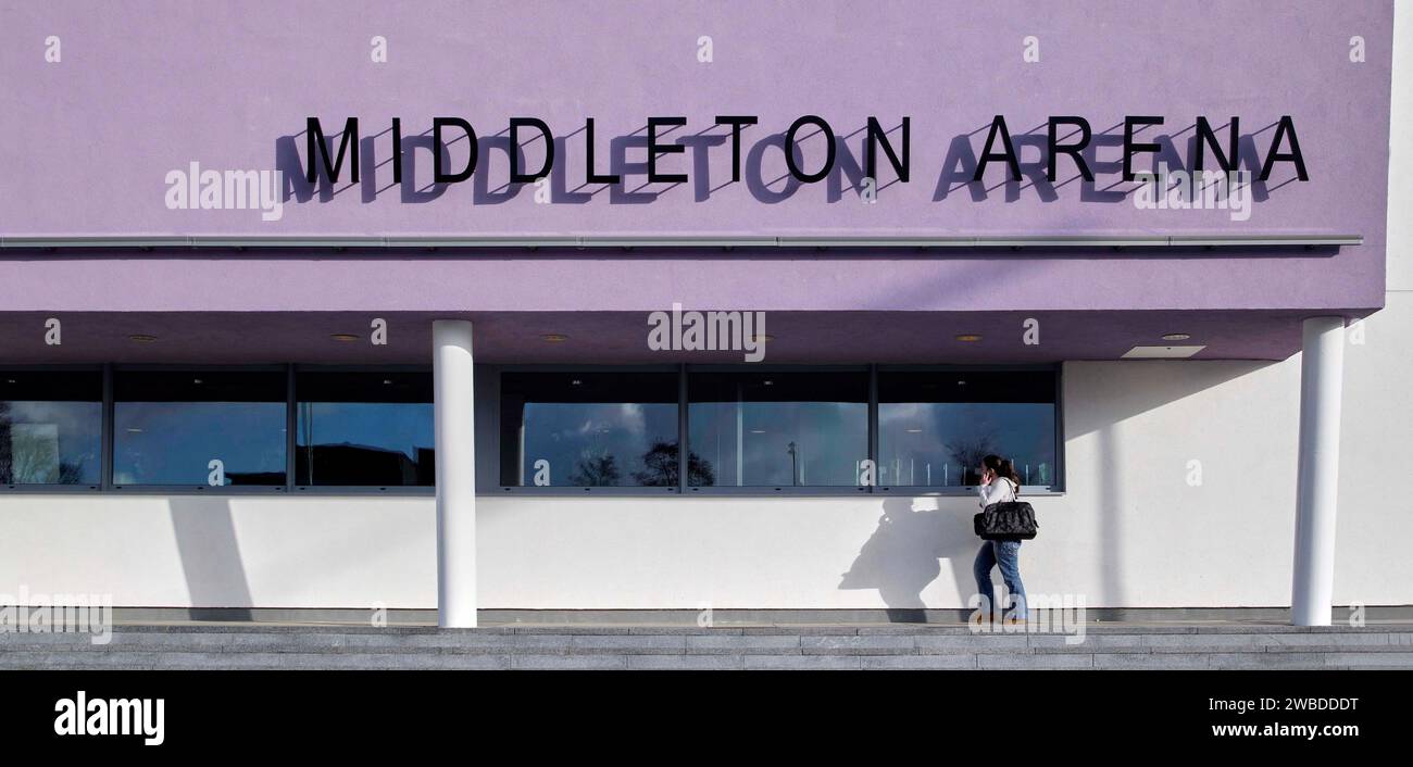 Middleton Arena, Middleton, Greater Manchester, Inghilterra nord-occidentale, Regno Unito Foto Stock