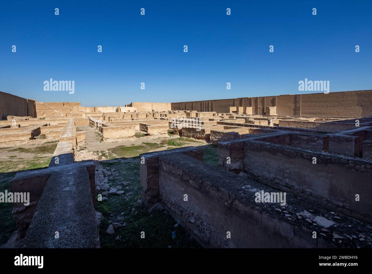 Facciata esterna, Qasr al-'Ashiq, Samarra, Iraq Foto Stock