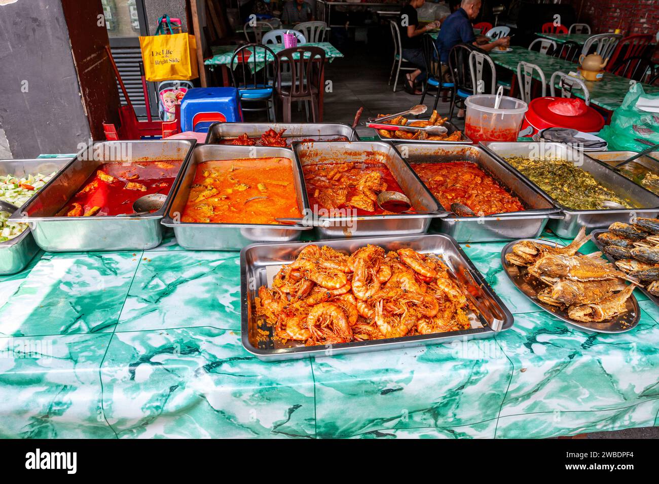 Malesia, Kuala lumpur, dettaglio Street food Foto Stock