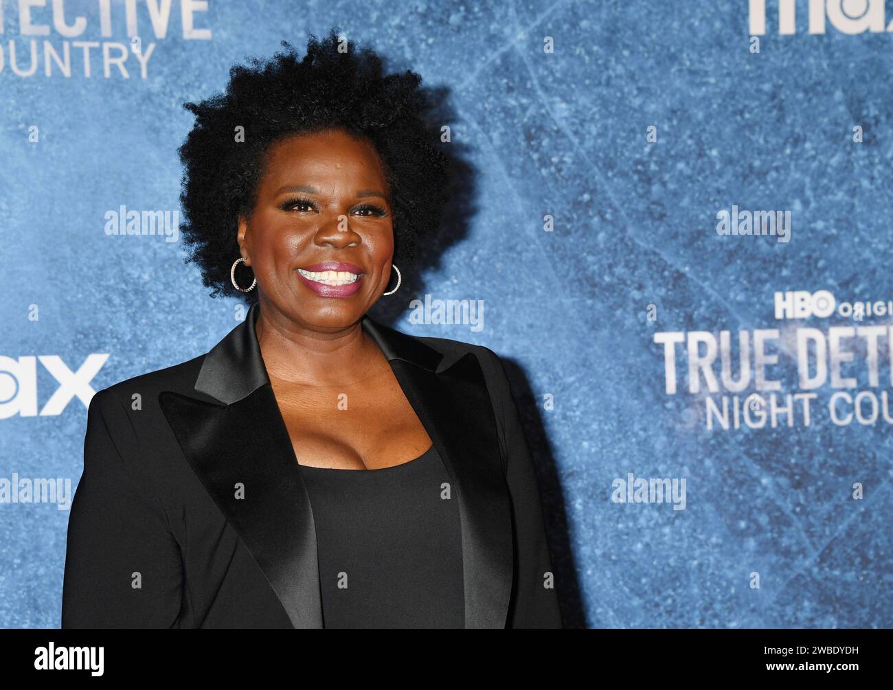 Los Angeles, California, USA. 9 gennaio 2024. Leslie Jones partecipa alla prima di Los Angeles della Warner Bros. "True Detective: Night Country" al Paramount Theatre il 9 gennaio 2024 a Los Angeles, California. Crediti: Jeffrey Mayer/JTM Photos/Media Punch/Alamy Live News Foto Stock