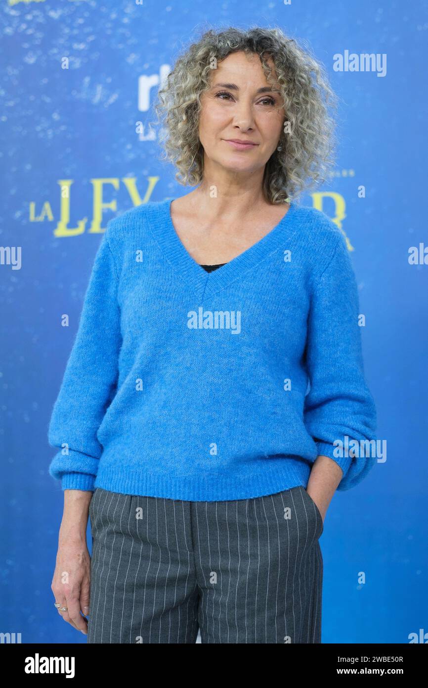 Sonia Almarcha partecipa al photocall di Madrid per "la Ley del Mar" a Torrespaña il 10 gennaio 2024 a Madrid, in Spagna. Foto Stock