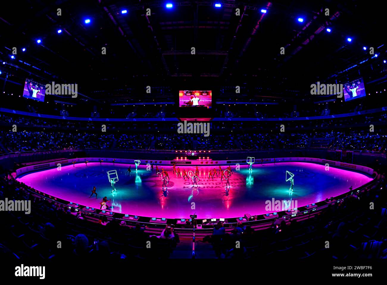 Cerimonia di apertura, ai campionati europei di pattinaggio di figura ISU 2024, presso l'Algiris Arena, il 10 gennaio 2024 a Kaunas, Lituania. Crediti: Raniero Corbelletti/AFLO/Alamy Live News Foto Stock Cerimonia di apertura, ai campionati europei di pattinaggio di figura ISU 2024, presso l'Algiris Arena, il 10 gennaio 2024 a Kaunas, Lituania. Crediti: Raniero Corbelletti/AFLO/Alamy Live News Foto Stock